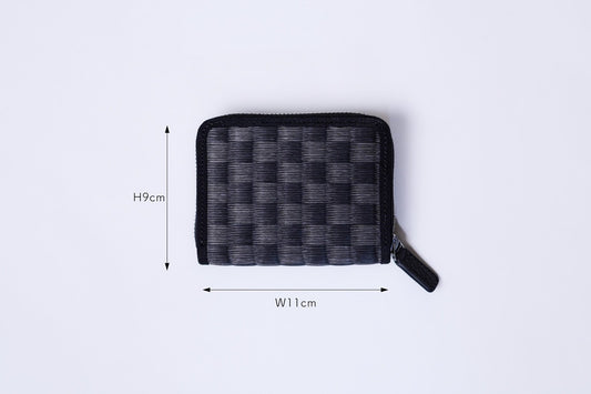 Tatami compact wallet — handwoven modern tatami from Kumamoto