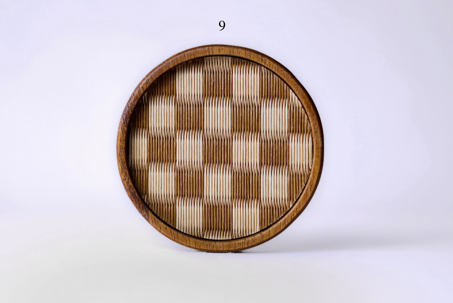 Tatami coaster, premium designs 7–12 — handwoven in Kumamoto