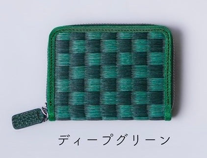 Tatami compact wallet — handwoven modern tatami from Kumamoto