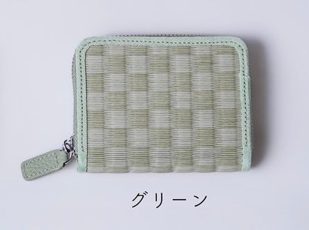 Tatami compact wallet — handwoven modern tatami from Kumamoto